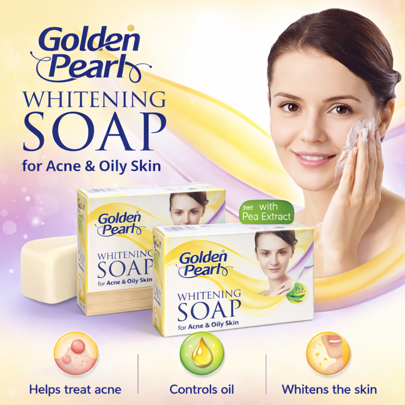 Golden Pearl Whitening Soap | Specialized Acne & Oily Skin Formula