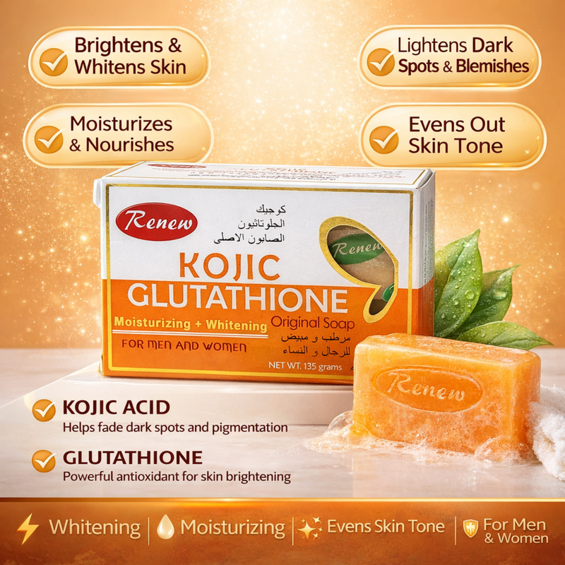 Renew Kojic Glutathione Soap | The Original Philippine Brightening Bar-135g