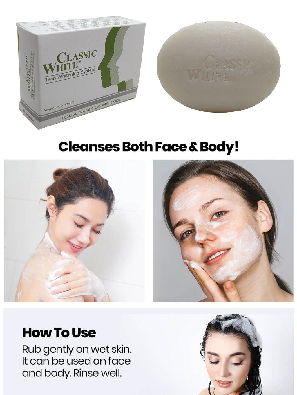 CLASSIC WHITENING SOAP | Advanced Glutathione & Vitamin C Formula