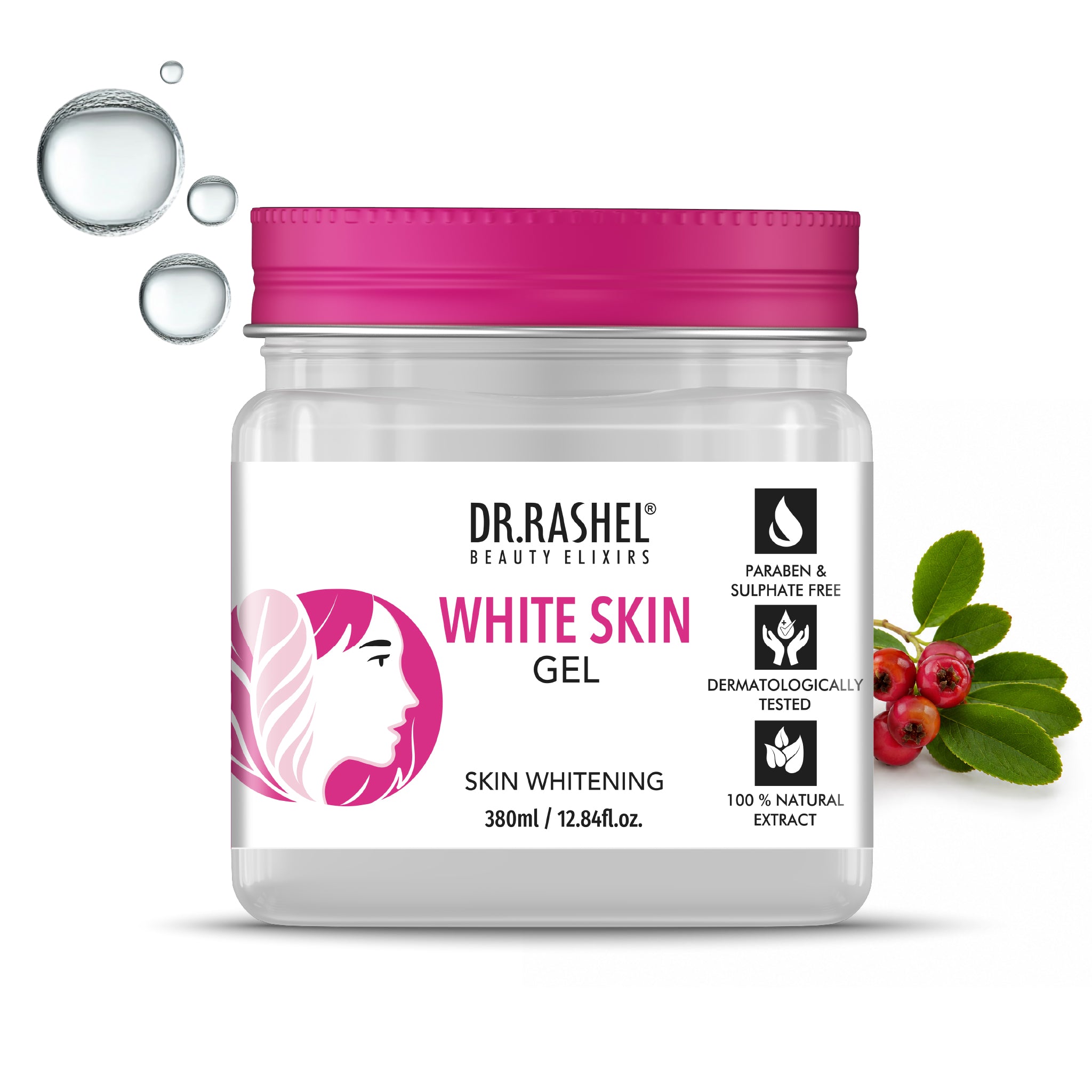 Dr. Rashel White Skin Brightening & Glow Care Combo Kit | Cream + Scrub + Face Pack + Gel | Skin Brightening, Hydration & Even Tone Skincare Set (380ml)