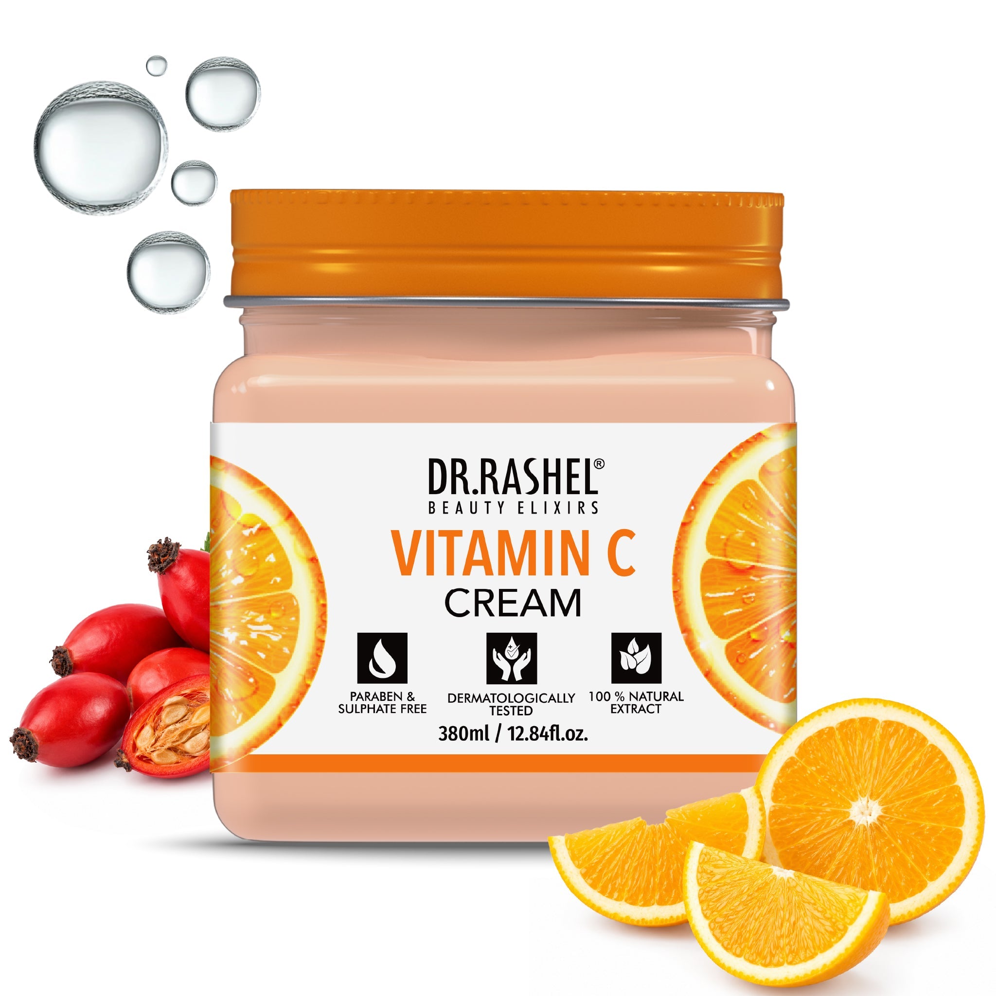 Dr Rashel Vitamin C Skin Brightening & Glow Care Kit – Face Cream, Face Scrub, Face Pack & Face Gel | Anti Pigmentation | Tan Removal | Hydrating Skin Care Combo for Men & Women (380ml Each)